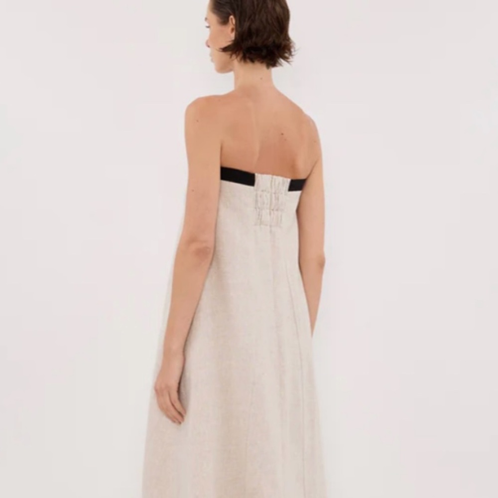 DISSH Luxury Linen Long Strapless Maxi Dress - Picture 15 of 15